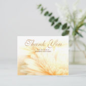 Gouden Bloemen Sympathie Begrafenis Dank u Briefkaart (Staand voorkant)