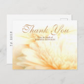 Gouden Bloemen Sympathie Begrafenis Dank u Briefkaart (Voorkant / Achterkant)