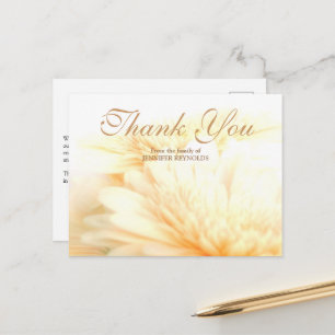 Gouden Bloemen Sympathie Begrafenis Dank u Briefkaart