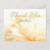 Gouden Bloemen Sympathie Begrafenis Dank u Briefkaart (Voorkant)
