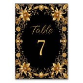 Gouden Bloemen Tafelnummer (Achterkant)