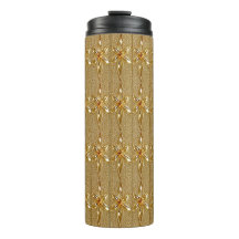 Gouden Bloemen Thermische Tumbler