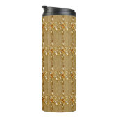 Gouden Bloemen Thermische Tumbler Thermosbeker (Geroteerd rechts)