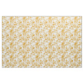 Gouden Bloemen Toile Stof (Yard (91,4 cm))