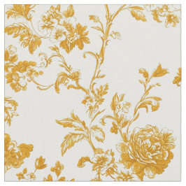Gouden Bloemen Toile Stof