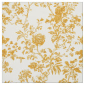 Gouden Bloemen Toile Stof (Swatch)