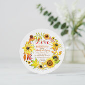 Gouden Bloemen uitnodiging (Staand voorkant)