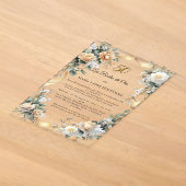 Gouden Bloemen Uitnodiging Gouden Bruiloft (Laagn)