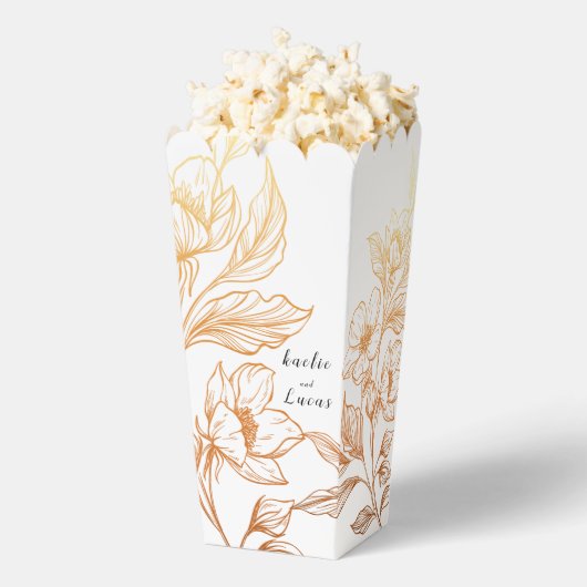 "Gouden Bloemen van Liefde" | Wedding Favoriet Box Bedankdoosjes