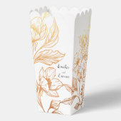 "Gouden Bloemen van Liefde" | Wedding Favoriet Box Bedankdoosjes (Voorkant)