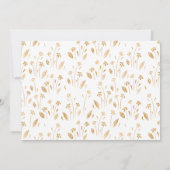 Gouden Bloemen Viering van het Leven Foto Kaart (Achterkant)