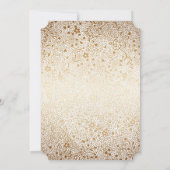 Gouden Bloemen Vintage Huwelijksuitnodigingen Kaart (Achterkant)