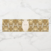 Gouden  Bloemen Water Fles Label Waterfles Etiket (Enkel label)