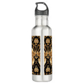 Gouden Bloemen Waterfles Waterfles (Achterkant)