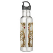 Gouden  Bloemen Waterfles Waterfles (Achterkant)