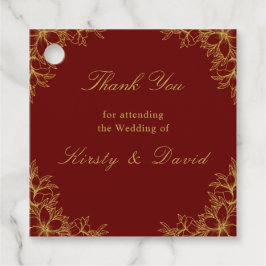 Gouden  Bloemen Wedding Favoriet Labels