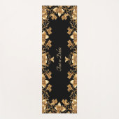 Gouden Bloemen Yoga Mat (Voorkant)