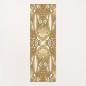 Gouden  Bloemen Yoga Mat (Voorkant)