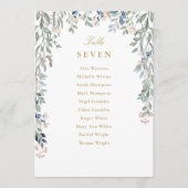 Gouden Bloemen Zitplan Tafelnummer (Voorkant)