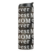 Gouden Bloemen Zwart Modern MAMA | beste moeder oo Thermosbeker (Gedraaid links)