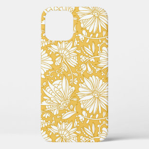 Gouden bloemendoodle, abstract handgetekend Case-Mate iPhone case