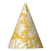 Gouden bloemendoodle, abstract handgetekend feesthoedjes (Achterkant)