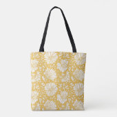 Gouden bloemendoodle, abstract handgetekend tote bag (Achterkant)