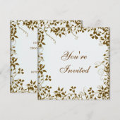 Gouden Bloemenfeest Kaart (Voorkant / Achterkant)