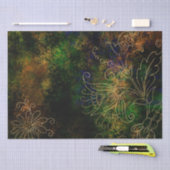 Gouden Bloemengrunge Damast Tissuepapier (Craft)