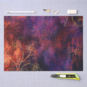 Gouden Bloemengrunge Damast Tissuepapier (Craft)