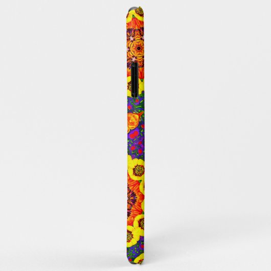 Gouden bloemenkalejdoscoop Case-Mate iPhone case (Achterkant/rechts)