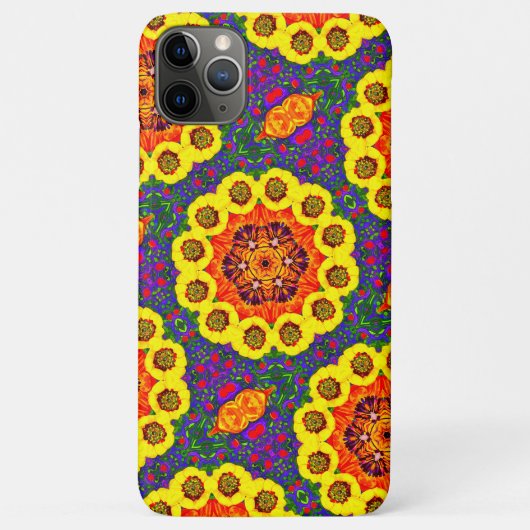 Gouden bloemenkalejdoscoop Case-Mate iPhone case (Achterkant)