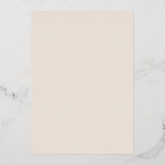 Gouden Bloemenkrans Tiara Quinceanera Folie Uitnodiging (Achterkant)