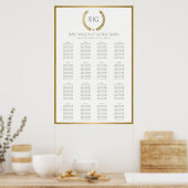 GOUDEN BLOEMENLAURENTJE TROUWZAAL STOELENPLAN POSTER (Keuken)