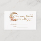 Gouden bloemenmaan raden hoeveel snoepjes informatiekaartje (Voorkant)