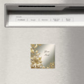 Gouden bloemenmagneet magneet (Insitu (Vaatwasser))