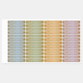  gouden bloemenpastel waterdichte naamlabels labels (Vel)