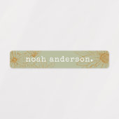  gouden bloemenpastel waterdichte naamlabels labels (Design 2)