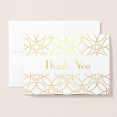 Gouden bloemenpatroon - elegante deco motieven folie kaarten (Voorkant met envelop)