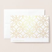 Gouden bloemenpatroon - elegante deco motieven folie kaarten (Met envelop)