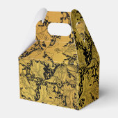 Gouden bloemenpatroon Oosterse bloem Bedankdoosjes (Achterkant)