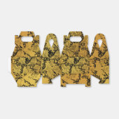 Gouden bloemenpatroon Oosterse bloem Bedankdoosjes (Uitgevouwen)