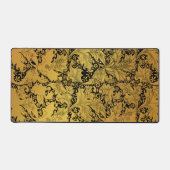 Gouden bloemenpatroon Oosterse bloem Bureaumat (Voorkant)