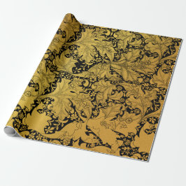 Gouden bloemenpatroon Oosterse bloem Cadeaupapier
