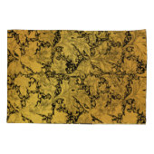 Gouden bloemenpatroon Oosterse bloem Kussensloop (Achterkant)