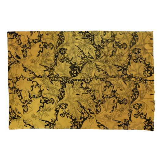 Gouden bloemenpatroon Oosterse bloem Kussensloop (Voorkant)