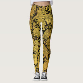 Gouden bloemenpatroon Oosterse bloem Leggings