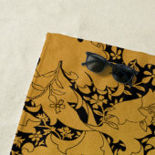 Gouden bloemenpatroon Oosterse bloem Strandlaken (In situ)