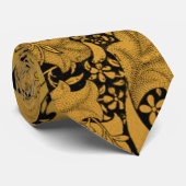 Gouden bloemenpatroon Oosterse bloem Stropdas (Opgerold)