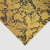 Gouden bloemenpatroon Oosterse bloem Tissuepapier (Detail)